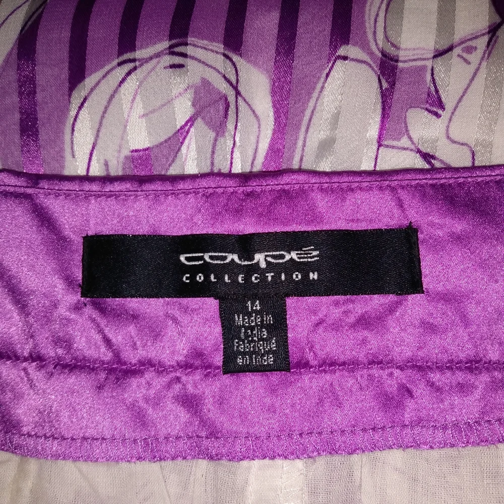 Coupe Collection  lavender white floral Lined skirt size 14